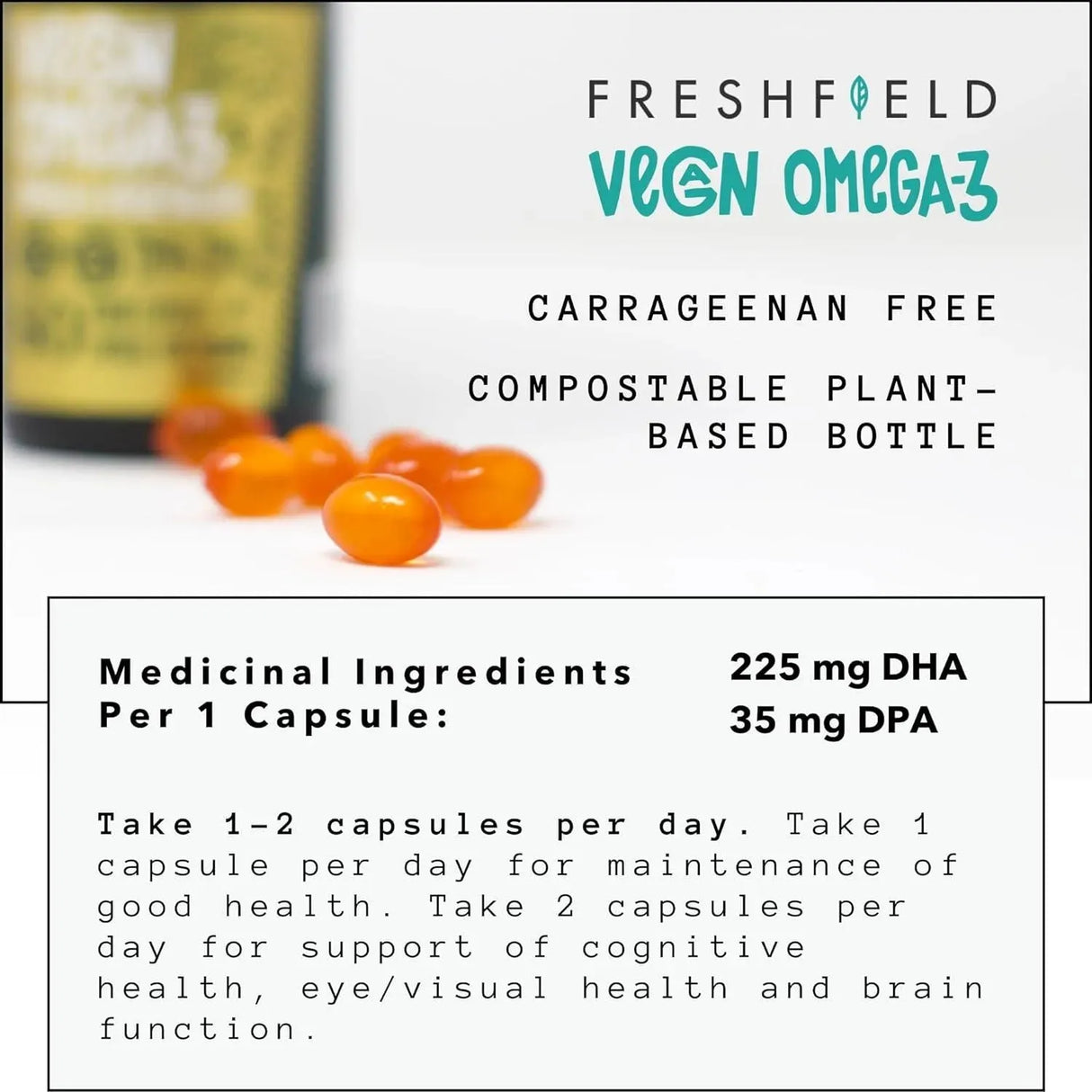 FRESHFIELD - Freshfield Vegan Omega 3 DHA 60 Capsulas Blandas - The Red Vitamin MX - Suplementos Alimenticios - {{ shop.shopifyCountryName }}