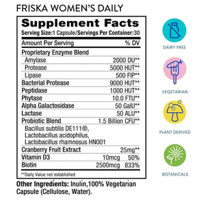 FRISKA - FRISKA Women’s Daily Digestive Enzyme 30 Capsulas - The Red Vitamin MX - Suplementos Alimenticios - {{ shop.shopifyCountryName }}