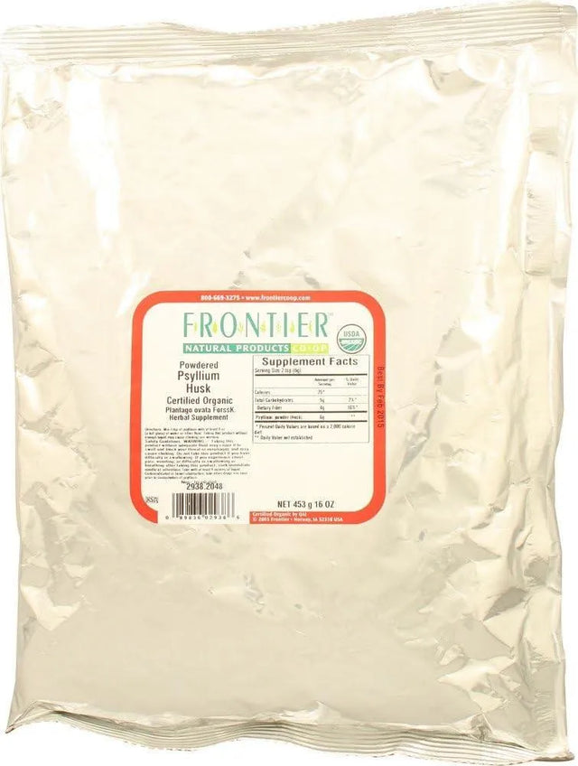 FRONTIER - Frontier Co-op Organic Psyllium Husk 453Gr. - The Red Vitamin MX - Suplementos Alimenticios - {{ shop.shopifyCountryName }}