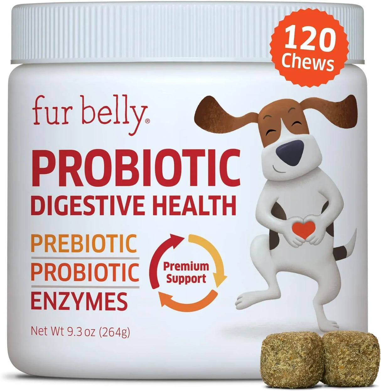 FUR BELLY - Fur Belly Probiotics for Dogs 120 Masticables - The Red Vitamin MX - Probióticos Para Perros - {{ shop.shopifyCountryName }}