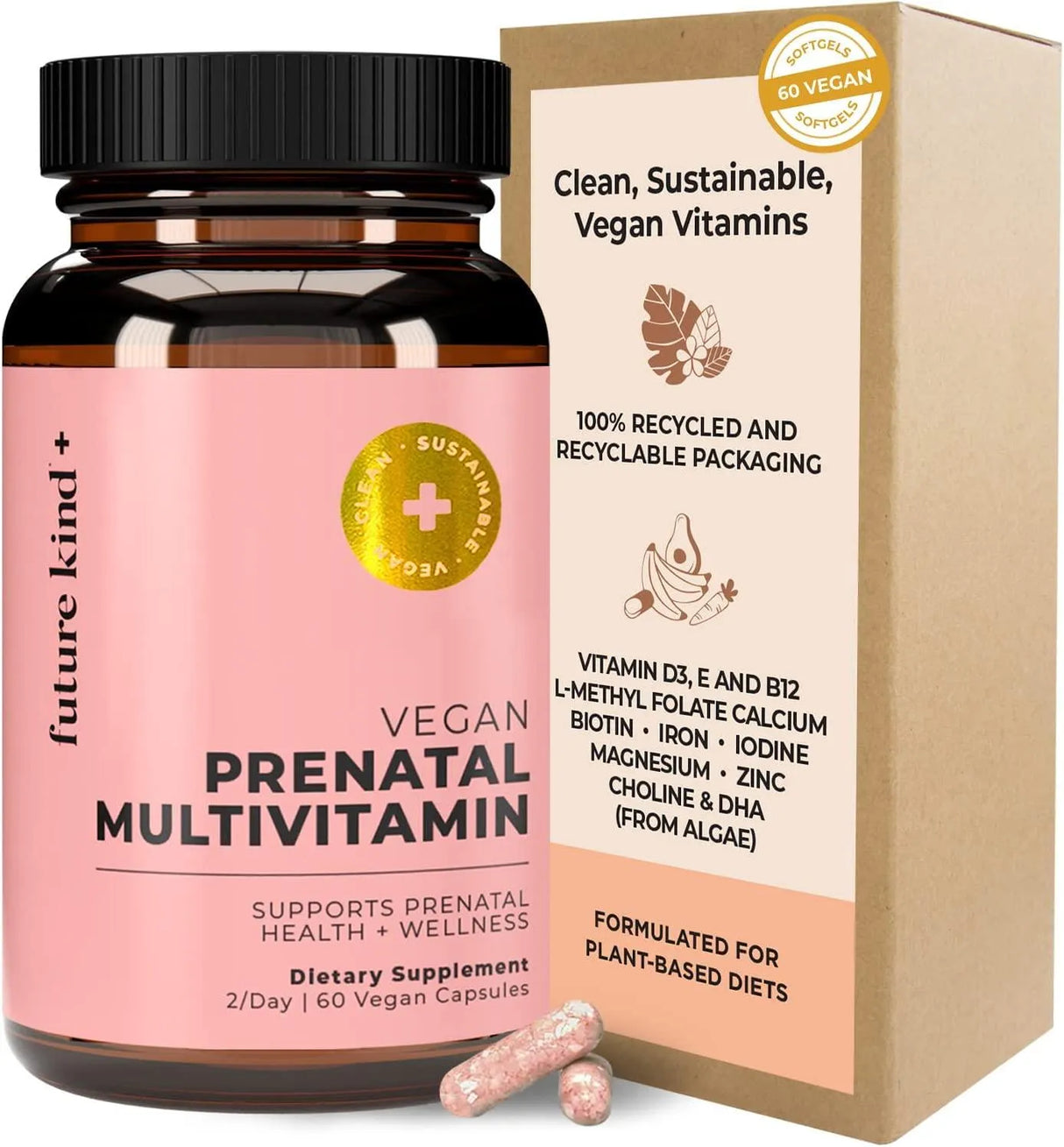 FUTURE KIND - Future Kind Vegan Prenatal Vitamin 60 Capsulas - The Red Vitamin MX - Suplementos Alimenticios - {{ shop.shopifyCountryName }}