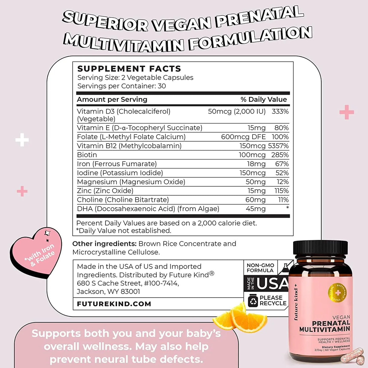 FUTURE KIND - Future Kind Vegan Prenatal Vitamin 60 Capsulas - The Red Vitamin MX - Suplementos Alimenticios - {{ shop.shopifyCountryName }}