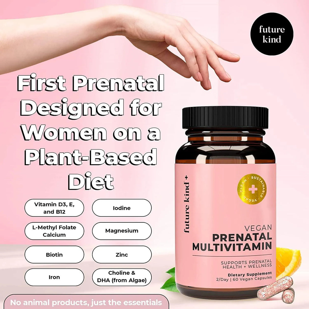 FUTURE KIND - Future Kind Vegan Prenatal Vitamin 60 Capsulas - The Red Vitamin MX - Suplementos Alimenticios - {{ shop.shopifyCountryName }}