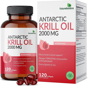 FUTUREBIOTICS - Futurebiotics Antarctic Krill Oil 2000Mg. 120 Capsulas Blandas - The Red Vitamin MX - Suplementos Alimenticios - {{ shop.shopifyCountryName }}