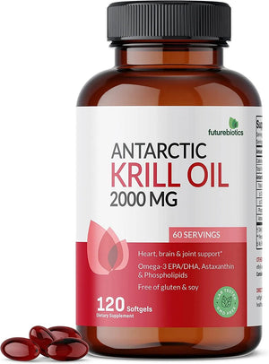 FUTUREBIOTICS - Futurebiotics Antarctic Krill Oil 2000Mg. 120 Capsulas Blandas - The Red Vitamin MX - Suplementos Alimenticios - {{ shop.shopifyCountryName }}