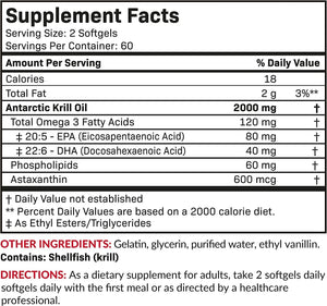 FUTUREBIOTICS - Futurebiotics Antarctic Krill Oil 2000Mg. 120 Capsulas Blandas - The Red Vitamin MX - Suplementos Alimenticios - {{ shop.shopifyCountryName }}