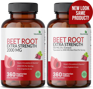 FUTUREBIOTICS - Futurebiotics Beet Root Extra Strength 2000Mg. 360 Tabletas - The Red Vitamin MX - Suplementos Alimenticios - {{ shop.shopifyCountryName }}