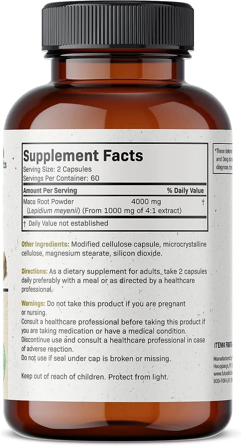 FUTUREBIOTICS - Futurebiotics Maca Root Extra Strength 4000Mg. 120 Capsulas - The Red Vitamin MX - Suplementos Alimenticios - {{ shop.shopifyCountryName }}