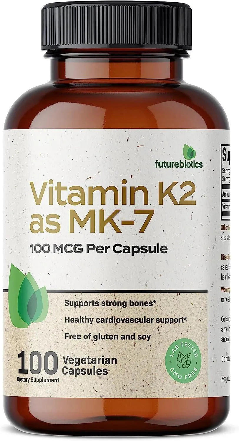 FUTUREBIOTICS - Futurebiotics Vitamin K2 as MK-7 100mcg 100 Capsulas - The Red Vitamin MX - Suplementos Alimenticios - {{ shop.shopifyCountryName }}