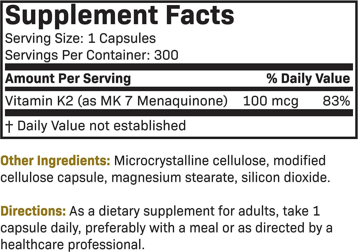 FUTUREBIOTICS - Futurebiotics Vitamin K2 as MK-7 100mcg 300 Capsulas - The Red Vitamin MX - Suplementos Alimenticios - {{ shop.shopifyCountryName }}