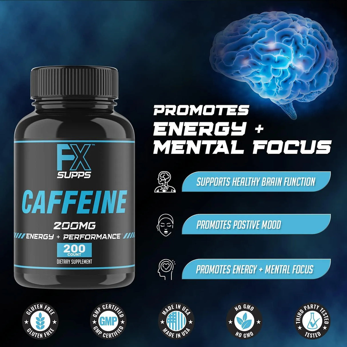 FX SUPPS - Fx Supps Caffeine 200Mg. 200 Capsulas 2 Pack - The Red Vitamin MX - Suplementos Alimenticios - {{ shop.shopifyCountryName }}