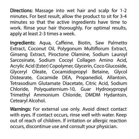 G4U - G4U Caffeine Shampoo for Thinning Hair 355Ml. - The Red Vitamin MX - Shampoo Para Cabello - {{ shop.shopifyCountryName }}