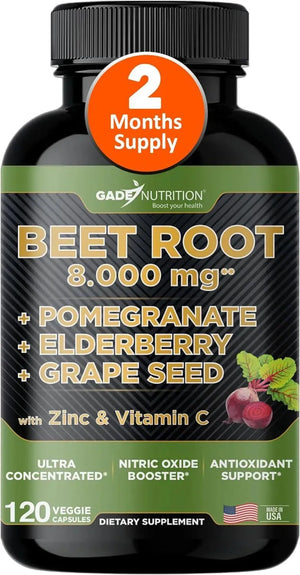 GADE NUTRITION - Gade Nutrition Beet Root Powder Capsules 120 Capsulas - The Red Vitamin MX - Suplementos Alimenticios - {{ shop.shopifyCountryName }}