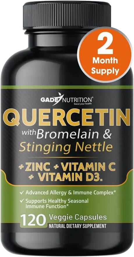 GADE NUTRITION - Gade Nutrition Quercetin with Vitamin C and Zinc 500Mg. 120 Capsulas - The Red Vitamin MX - Suplementos Alimenticios - {{ shop.shopifyCountryName }}