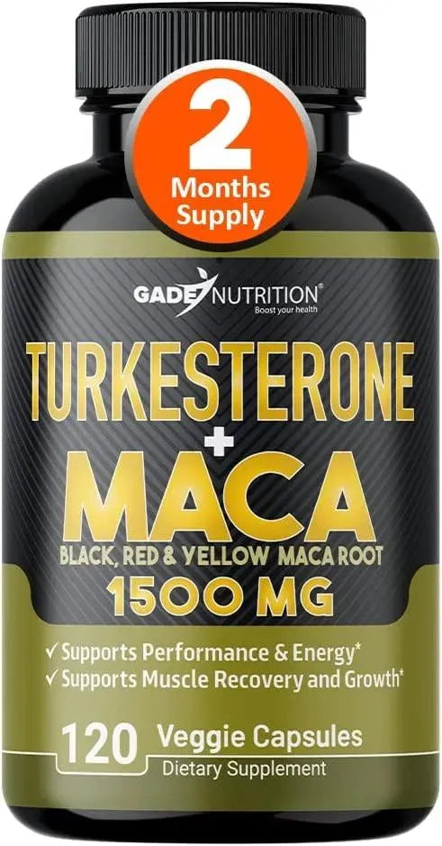 GADE NUTRITION - Gade Nutrition Turkesterone 1500Mg. Maca Root Powder 120 Capsulas - The Red Vitamin MX - Suplementos Alimenticios - {{ shop.shopifyCountryName }}