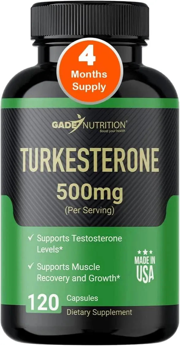 GADE NUTRITION - Gade Nutrition Turkesterone Supplement 500Mg. 120 Capsulas - The Red Vitamin MX - Suplementos Alimenticios - {{ shop.shopifyCountryName }}