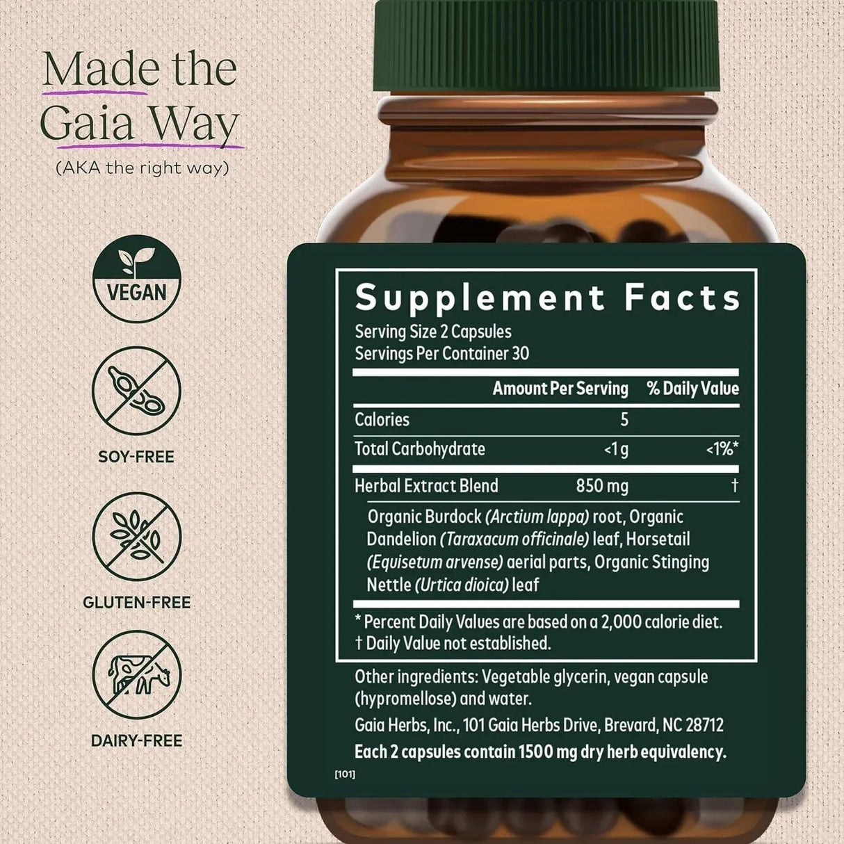 GAIA HERBS - Gaia Herbs Bloat Support 60 Capsulas - The Red Vitamin MX - Suplementos Alimenticios - {{ shop.shopifyCountryName }}