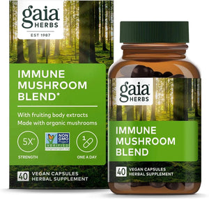 GAIA HERBS - Gaia Herbs Immune Mushroom Blend 40 Capsulas - The Red Vitamin MX - Suplementos Alimenticios - {{ shop.shopifyCountryName }}