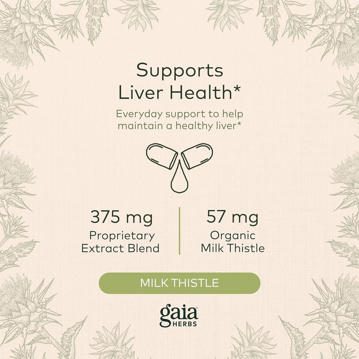 GAIA HERBS - Gaia Herbs Liver Health with Milk Thistle 60 Capsulas - The Red Vitamin MX - Suplementos Alimenticios - {{ shop.shopifyCountryName }}