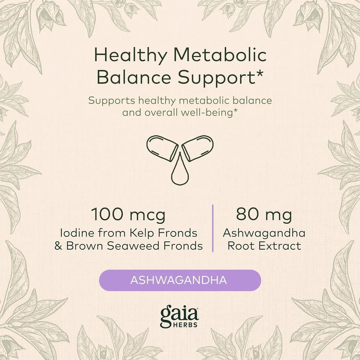 GAIA HERBS - Gaia Herbs Thyroid Support 120 Capsulas - The Red Vitamin MX - Suplementos Alimenticios - {{ shop.shopifyCountryName }}