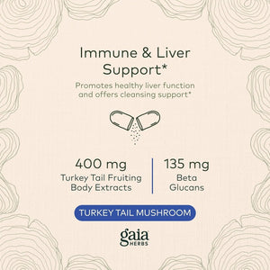 GAIA HERBS - Gaia Herbs Turkey Tail Mushroom 120 Capsulas - The Red Vitamin MX - Suplementos Alimenticios - {{ shop.shopifyCountryName }}