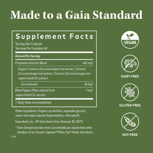 GAIA HERBS - Gaia Herbs Turmeric Supreme Extra Strength 60 Capsulas - The Red Vitamin MX - Suplementos Alimenticios - {{ shop.shopifyCountryName }}