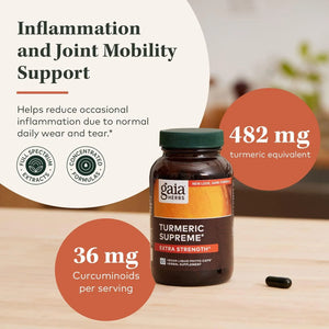 GAIA HERBS - Gaia Herbs Turmeric Supreme Extra Strength 60 Capsulas - The Red Vitamin MX - Suplementos Alimenticios - {{ shop.shopifyCountryName }}