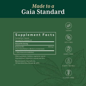 GAIA HERBS - Gaia PRO Berberine Metabolic Herbal Supplement 60 Capsulas - The Red Vitamin MX - Suplementos Alimenticios - {{ shop.shopifyCountryName }}