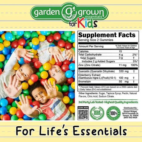 GARDEN GROWN - Garden Grown Essentials Quercetin Gummies for Kids 60 Gomitas - The Red Vitamin MX - Suplementos Alimenticios - {{ shop.shopifyCountryName }}