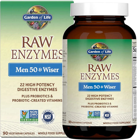 GARDEN OF LIFE - Garden of Life 22 Digestive Enzymes for Men 50 & Over 90 Capsulas - The Red Vitamin MX - Suplementos Alimenticios - {{ shop.shopifyCountryName }}