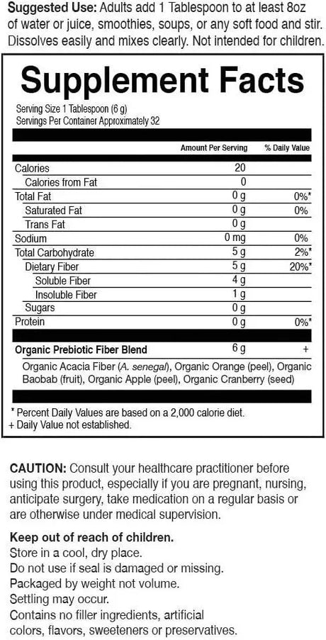 GARDEN OF LIFE - Garden of Life Dr Formulated Organic Fiber Supplement Powder Unflavored 32 Servicios 192Gr. - The Red Vitamin MX - Suplementos Alimenticios - {{ shop.shopifyCountryName }}