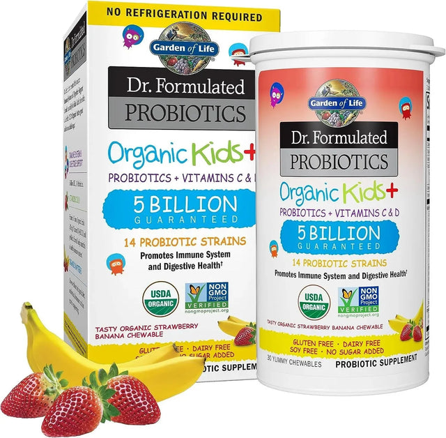 GARDEN OF LIFE - Garden of Life Dr. Formulated Probiotics Organic Kids+ 30 Tabletas Masticables - The Red Vitamin MX - Suplementos Alimenticios - {{ shop.shopifyCountryName }}