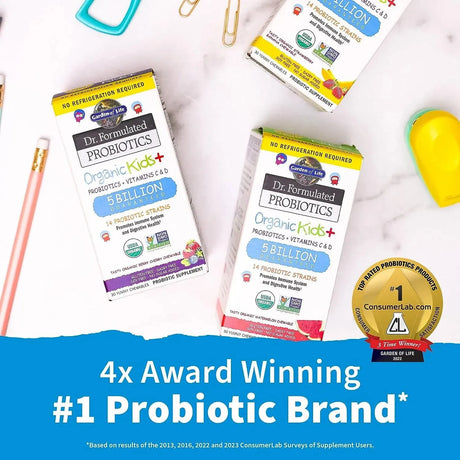 GARDEN OF LIFE - Garden of Life Dr. Formulated Probiotics Organic Kids+ 30 Tabletas Masticables - The Red Vitamin MX - Suplementos Alimenticios - {{ shop.shopifyCountryName }}