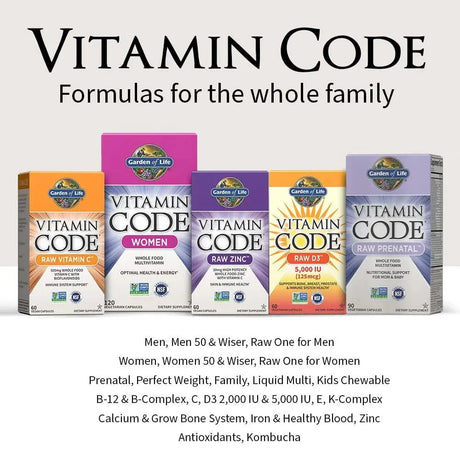GARDEN OF LIFE - Garden of Life Multivitamin for Women, Men & Kids 120 Capsulas - The Red Vitamin MX - Suplementos Alimenticios - {{ shop.shopifyCountryName }}
