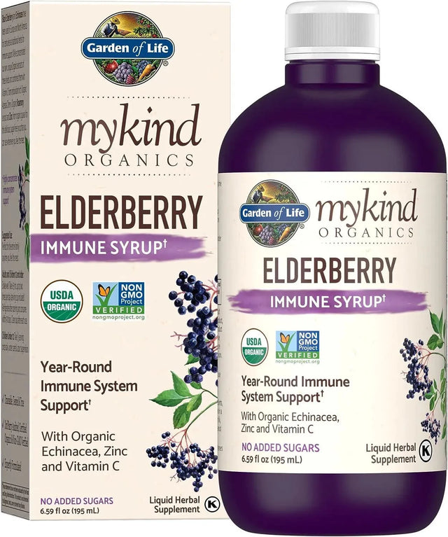 GARDEN OF LIFE - Garden of Life Mykind Organics Elderberry Immune Syrup 195Ml. - The Red Vitamin MX - Suplementos Alimenticios - {{ shop.shopifyCountryName }}