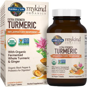 GARDEN OF LIFE - Garden of Life mykind Organics Extra Strength Turmeric 120 Tabletas - The Red Vitamin MX - Suplementos Alimenticios - {{ shop.shopifyCountryName }}