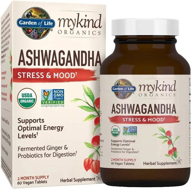 GARDEN OF LIFE - Garden of Life Organic Ashwagandha Stress & Mood 60 Tabletas - The Red Vitamin MX - Suplementos Alimenticios - {{ shop.shopifyCountryName }}