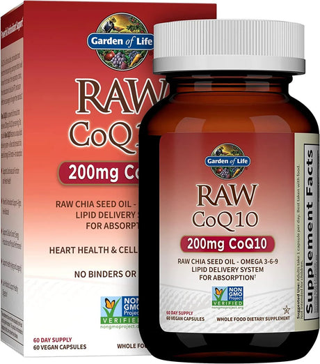 GARDEN OF LIFE - Garden of Life Raw CoQ10 200Mg. 60 Capsulas - The Red Vitamin MX - Suplementos Alimenticios - {{ shop.shopifyCountryName }}