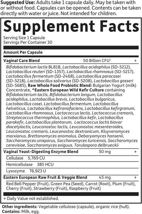 GARDEN OF LIFE - Garden of Life RAW Probiotics Vaginal Care 30 Capsulas - The Red Vitamin MX - Suplementos Alimenticios - {{ shop.shopifyCountryName }}