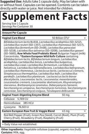 GARDEN OF LIFE - Garden of Life RAW Probiotics Vaginal Care Shelf Stable 30 Capsulas - The Red Vitamin MX - Suplementos Alimenticios - {{ shop.shopifyCountryName }}