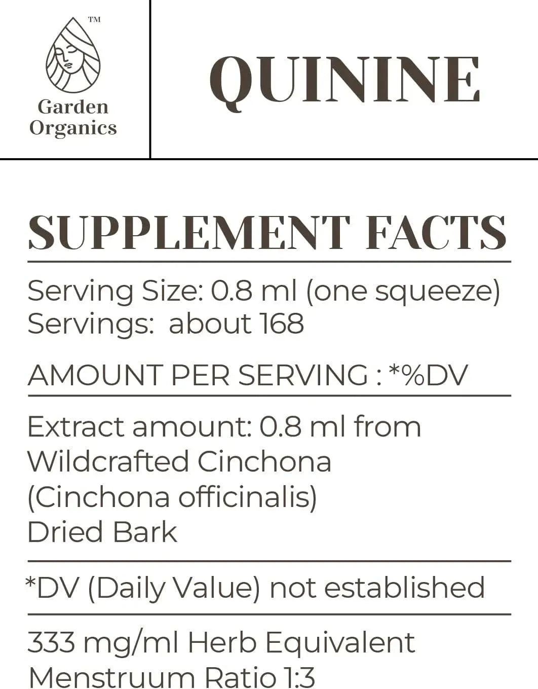 GARDEN ORGANICS - Garden Organics Quinine Natural Tincture Extract 4 Fl.Oz. - The Red Vitamin MX - Suplementos Alimenticios - {{ shop.shopifyCountryName }}