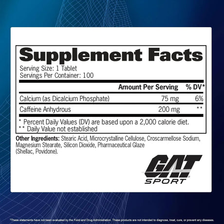 GAT SPORT - GAT Sport Essentials Caffeine Metabolism and Performance 100 Tabletas - The Red Vitamin MX - Suplementos Alimenticios - {{ shop.shopifyCountryName }}