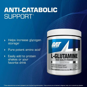GAT SPORT - GAT Sport L-Glutamine Unflavored 60 Servicios 300Gr. - The Red Vitamin MX - Suplementos Alimenticios - {{ shop.shopifyCountryName }}