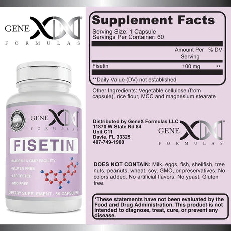 GENEX FORMULAS - Genex Fisetin 100Mg. 60 Capsulas - The Red Vitamin MX - Suplementos Alimenticios - {{ shop.shopifyCountryName }}