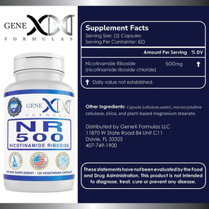 GENEX FORMULAS - GENEX NR Nicotinamide Riboside 500Mg. 120 Capsulas - The Red Vitamin MX - Suplementos Alimenticios - {{ shop.shopifyCountryName }}