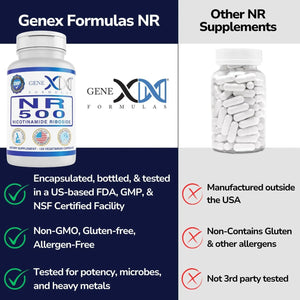 GENEX FORMULAS - GENEX NR Nicotinamide Riboside 500Mg. 120 Capsulas - The Red Vitamin MX - Suplementos Alimenticios - {{ shop.shopifyCountryName }}