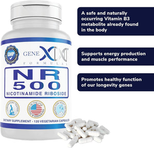 GENEX FORMULAS - GENEX NR Nicotinamide Riboside 500Mg. 120 Capsulas - The Red Vitamin MX - Suplementos Alimenticios - {{ shop.shopifyCountryName }}