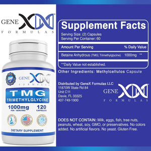 GENEX FORMULAS - GENEX TMG 1000mg 120 Capsulas 3 Pack - The Red Vitamin MX - Suplementos Alimenticios - {{ shop.shopifyCountryName }}