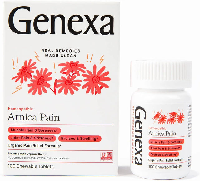 GENEXA - Genexa Arnica Tablets for Pain Relief Formula 100 Tabletas Masticables 3 Pack - The Red Vitamin MX - Suplementos Alimenticios - {{ shop.shopifyCountryName }}