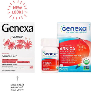 GENEXA - Genexa Arnica Tablets for Pain Relief Formula 100 Tabletas Masticables 3 Pack - The Red Vitamin MX - Suplementos Alimenticios - {{ shop.shopifyCountryName }}